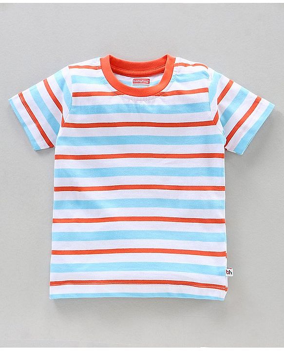 Babyhug Half Sleeves T-Shirts Multi Print Pack Of 3 - Blue