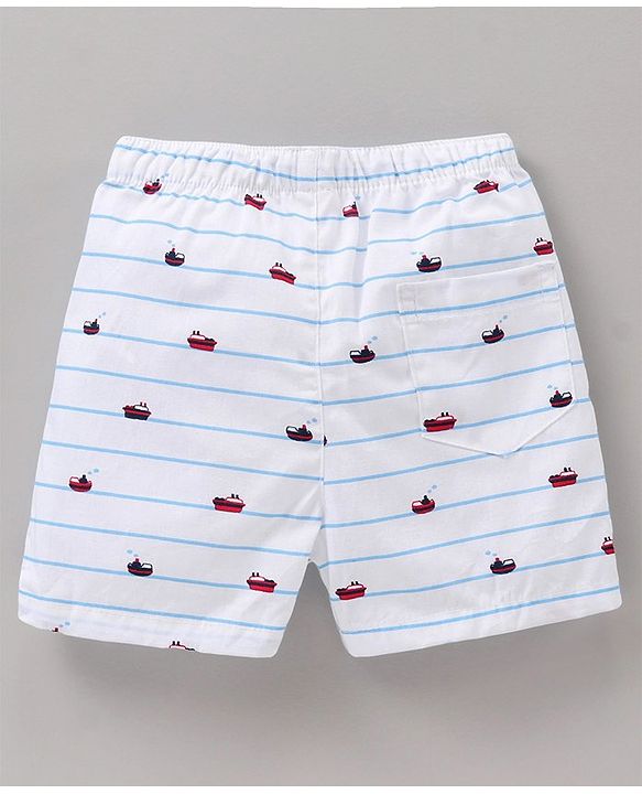 Babyhug Cotton Woven Boxers Printed Pack of 3- Multicolor