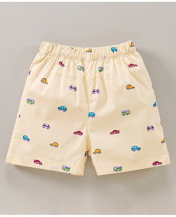 Babyhug Cotton Boxers Multi Print & Checked Pack Of 3 - Multicolour