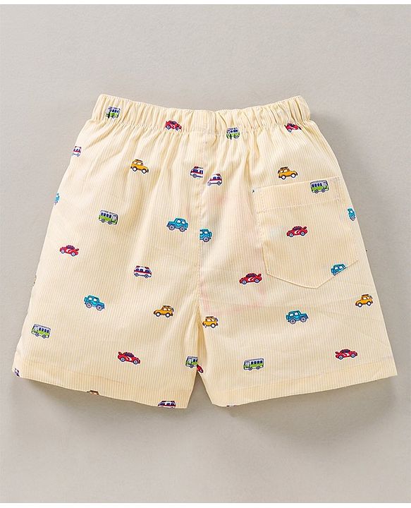 Babyhug Cotton Boxers Multi Print & Checked Pack Of 3 - Multicolour