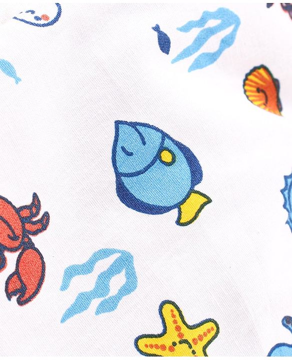 Babyhug Cotton Woven Boxers Checks & Marine Print Pack of 3 - Multicolor