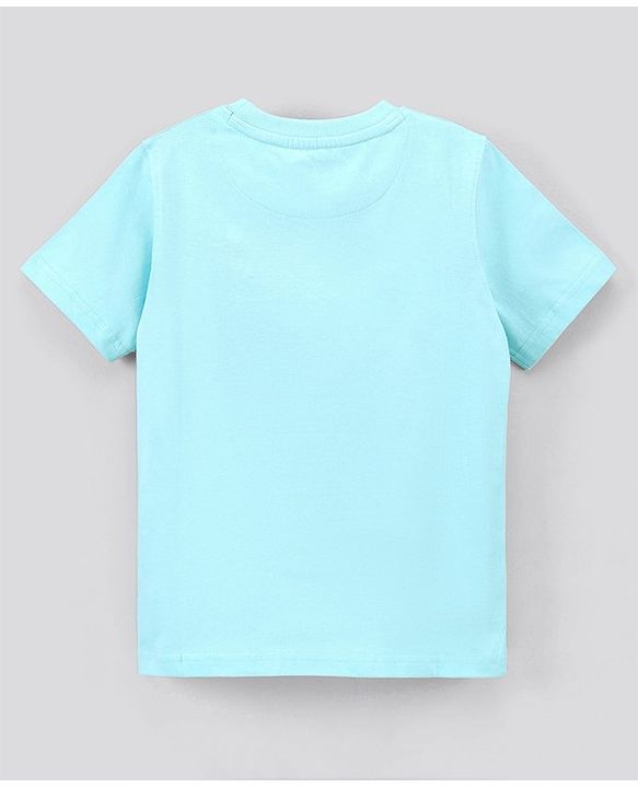 Pine Kids Biowashed Half Sleeves Cotton T-Shirt - Blue