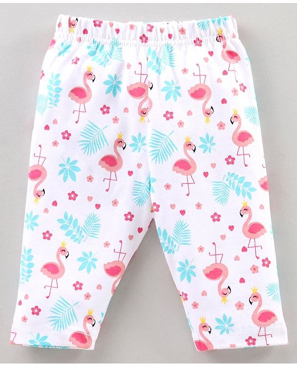 Babyhug Three Fourth Length Lycra Leggings Pack of 3 - Multicolor