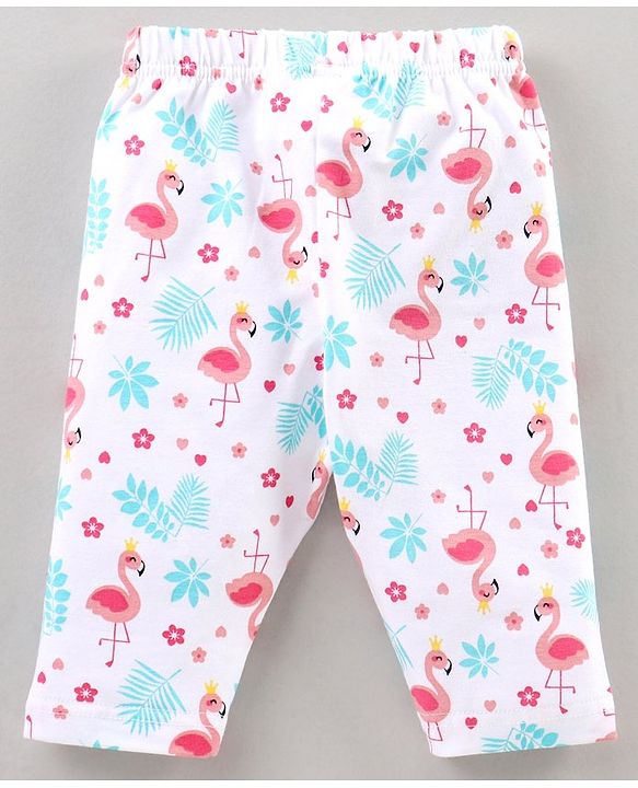 Babyhug Three Fourth Length Lycra Leggings Pack of 3 - Multicolor