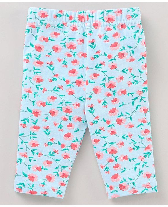 Babyhug 3/4th Lycra Leggings Printed Pack Of 3 - Multicolor