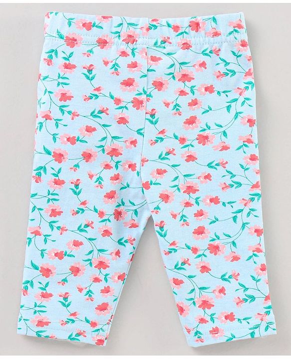 Babyhug 3/4th Lycra Leggings Printed Pack Of 3 - Multicolor