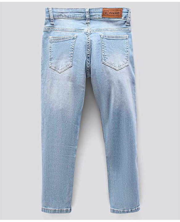 Pine Kids Full Length Enzyme Wash Jeans - Light Blue