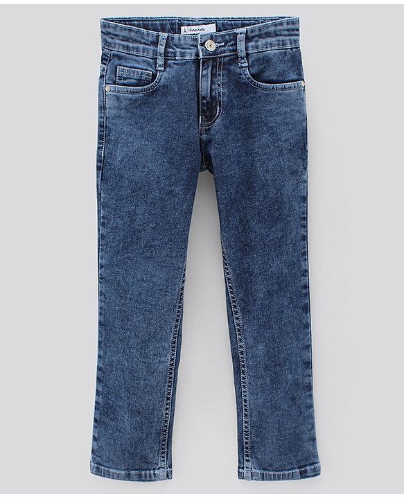 Pine Kids Full Length Enzyme Wash Jeans - Dark Blue