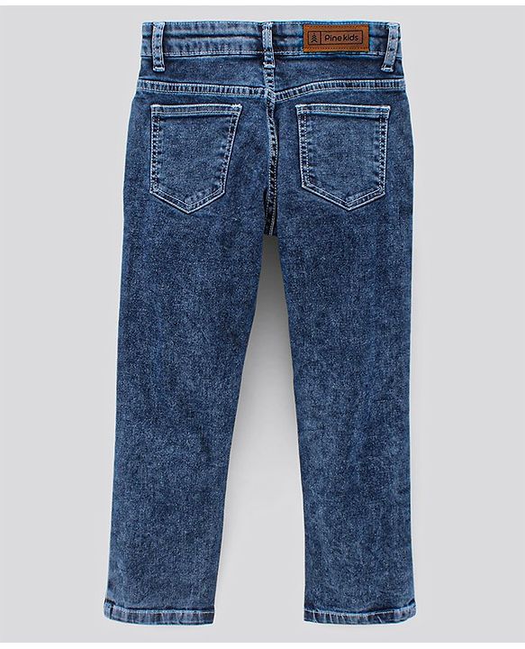 Pine Kids Full Length Enzyme Wash Jeans - Dark Blue