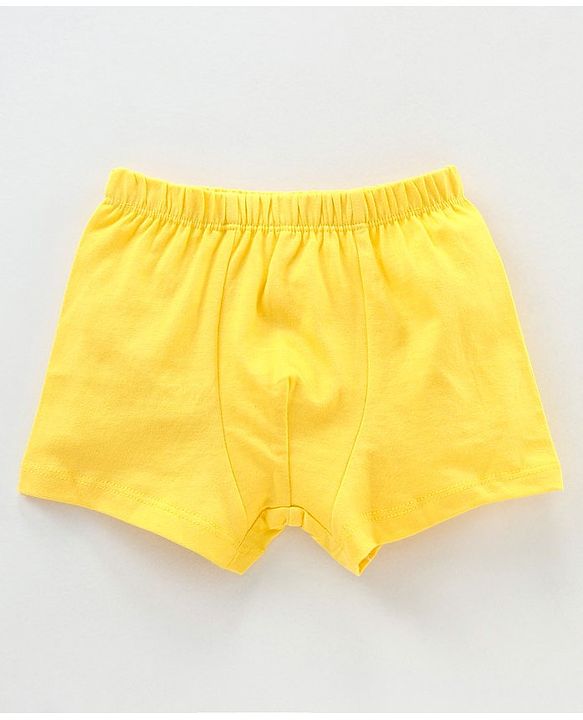 Babyhug 100% Cotton Printed Briefs Pack of 3 - Blue Yellow
