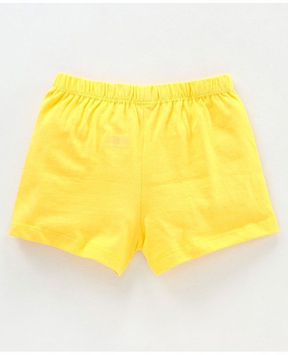 Babyhug 100% Cotton Printed Briefs Pack of 3 - Blue Yellow