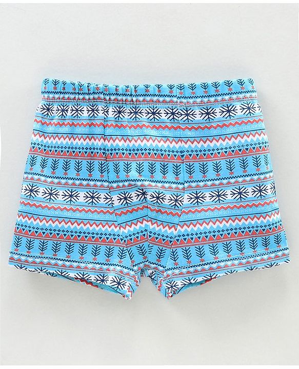 Babyhug 100% Cotton Printed Briefs Pack of 3 - Blue Yellow