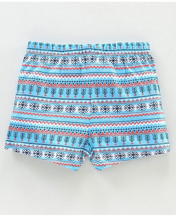 Babyhug 100% Cotton Printed Briefs Pack of 3 - Blue Yellow