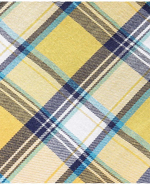 Pine Kids Full Sleeves Shirt Checks Print - Yellow