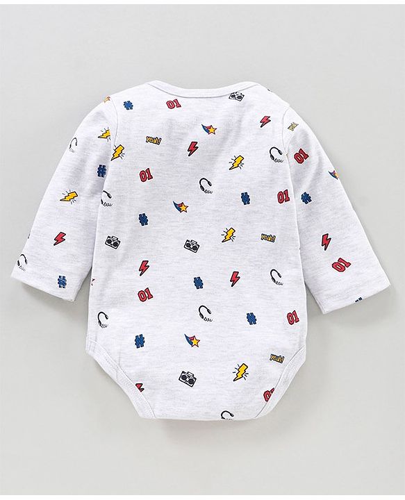Babyhug  Full Sleeves Onesies Pack of 5 - Multicolour