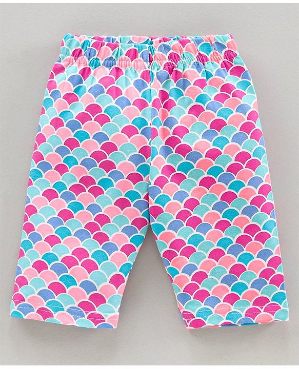 Babyhug Three Fourth Length Lycra Leggings Pack of 3 - Multicolor