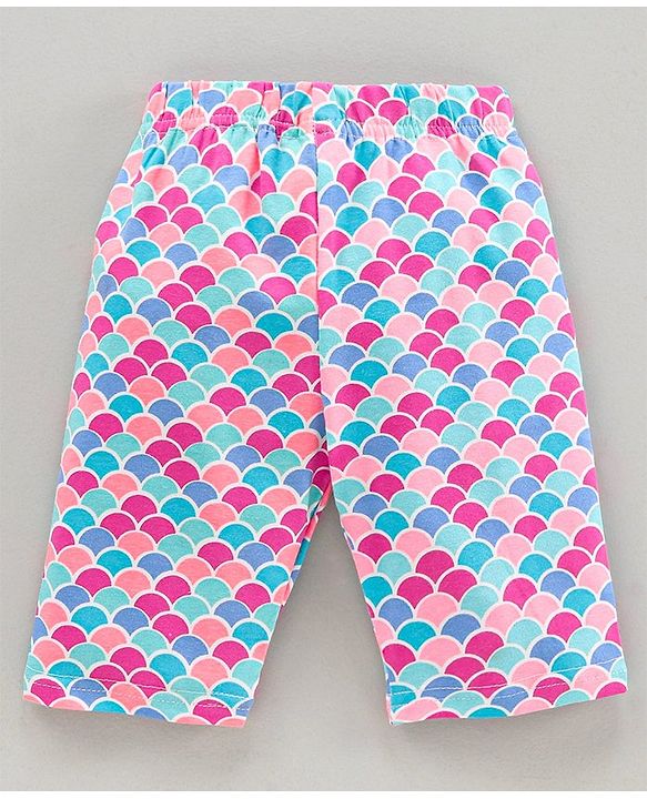 Babyhug Three Fourth Length Lycra Leggings Pack of 3 - Multicolor