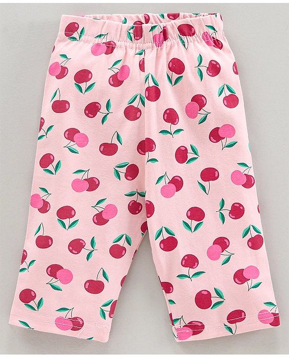Babyhug Three Fourth Length Lycra Leggings Pack of 3 - Multicolor