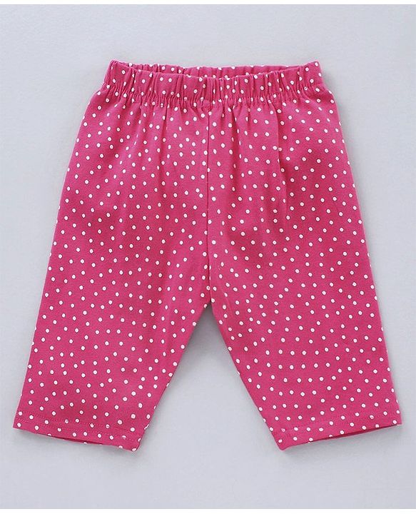 Babyhug Three Fourth Length Lycra Leggings Pack of 2 - Pink