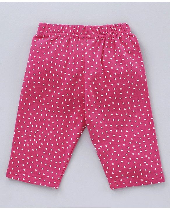 Babyhug Three Fourth Length Lycra Leggings Pack of 2 - Pink