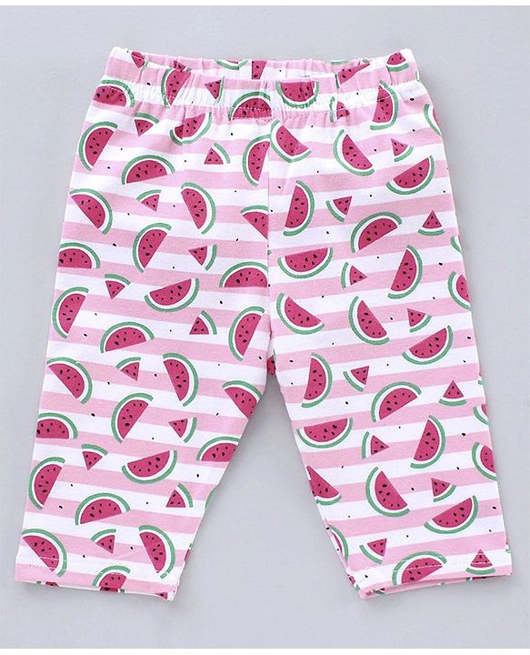 Babyhug Three Fourth Length Lycra Leggings Pack of 2 - Pink