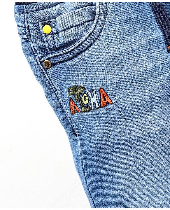 Babyhug Full Length Denim Jeans - Blue