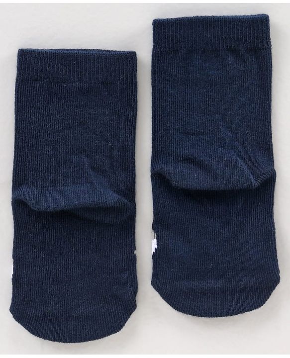 Cute Walk by Babyhug Ankle Length Antibacterial Socks Star Stripe And Whale Design Pack Of 3 - Blue Yellow