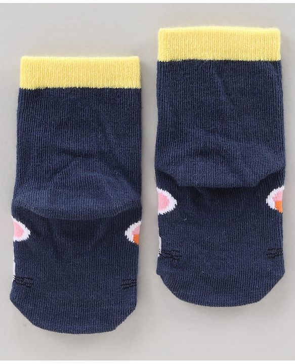 Cute Walk by Babyhug Ankle Length Antibacterial Socks Dot Stripe Cat Design Pack Of 3 - Blue Pink White