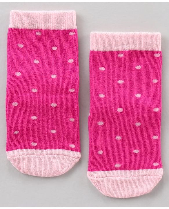 Cute Walk by Babyhug Ankle Length Antibacterial Socks Dot Stripe Cat Design Pack Of 3 - Blue Pink White
