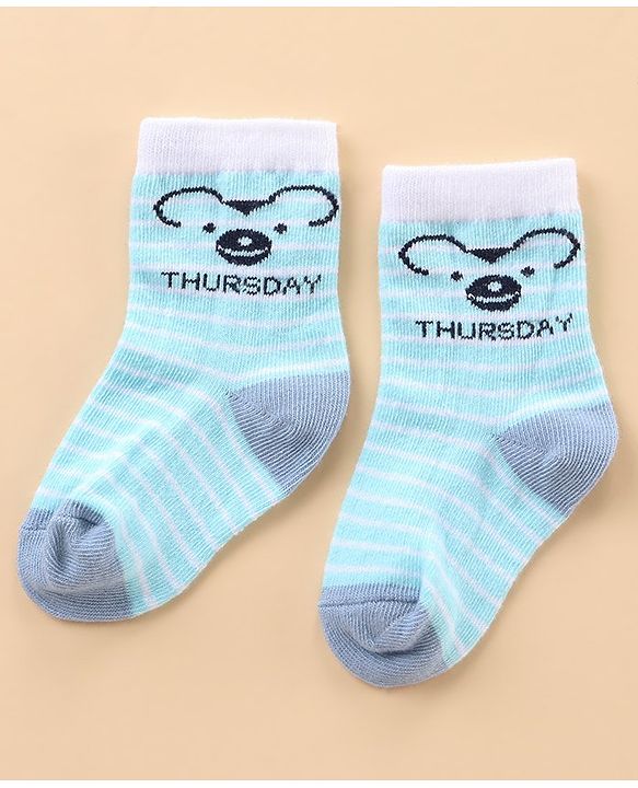 Cute Walk by Babyhug Ankle Length Anti-Bacterial Socks Stripes & Dot Design Pack of 7 - Multicolor