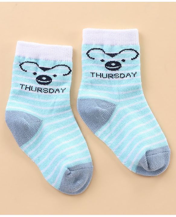 Cute Walk by Babyhug Ankle Length Anti-Bacterial Socks Stripes & Dot Design Pack of 7 - Multicolor