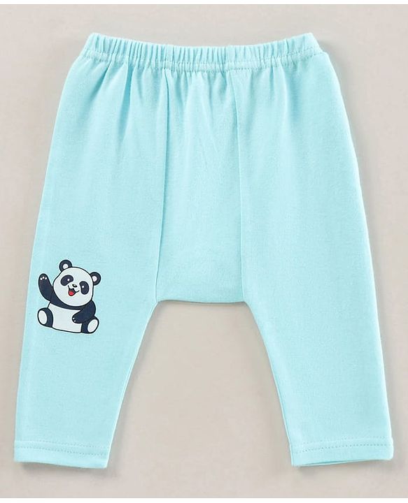 Babyhug Full Length Cotton Antimicrobial Diaper Leggings Pack of 3 - Blue Peach