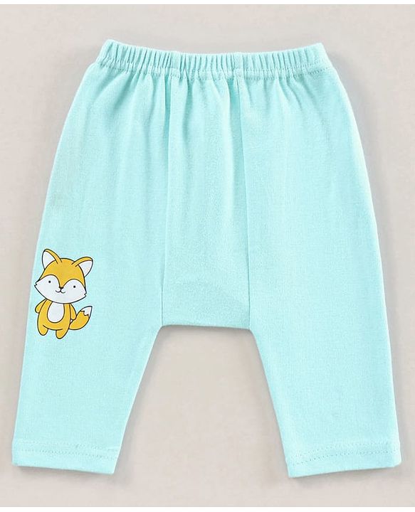 Babyhug Full Length Cotton Antimicrobial Diaper Leggings Pack of 3 - Blue Peach