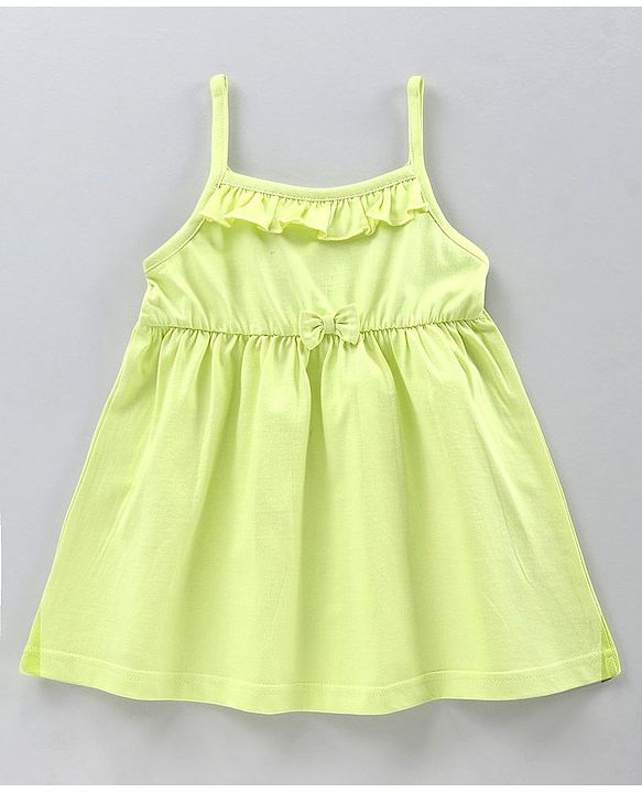 Babyhug Sleeveless Knee Length 100% Cotton Frock Pack of 2 - Green Blue