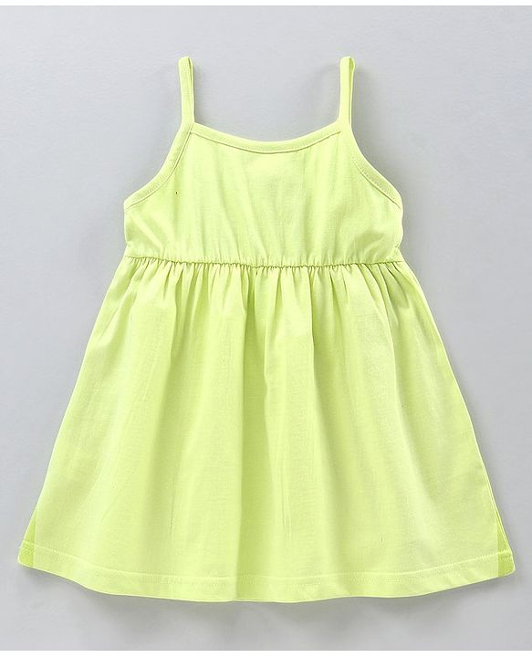 Babyhug Sleeveless Knee Length 100% Cotton Frock Pack of 2 - Green Blue