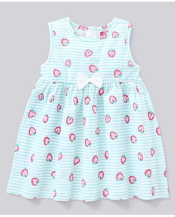 Babyhug Sleeveless Frock Pack of 2 - Pink Blue