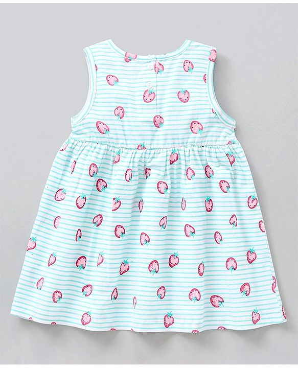 Babyhug Sleeveless Frock Pack of 2 - Pink Blue