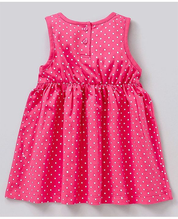 Babyhug Sleeveless Frock Pack of 2 - Pink Blue