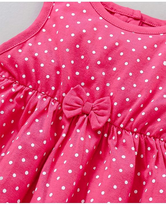 Babyhug Sleeveless Frock Pack of 2 - Pink Blue