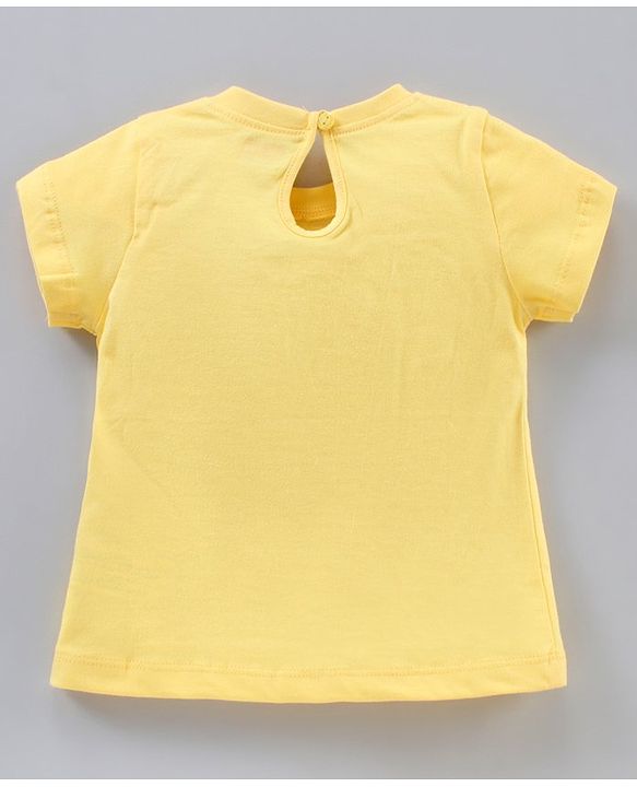 Babyhug Half Sleeves Cotton Night Suit Bunny Print - Yellow White