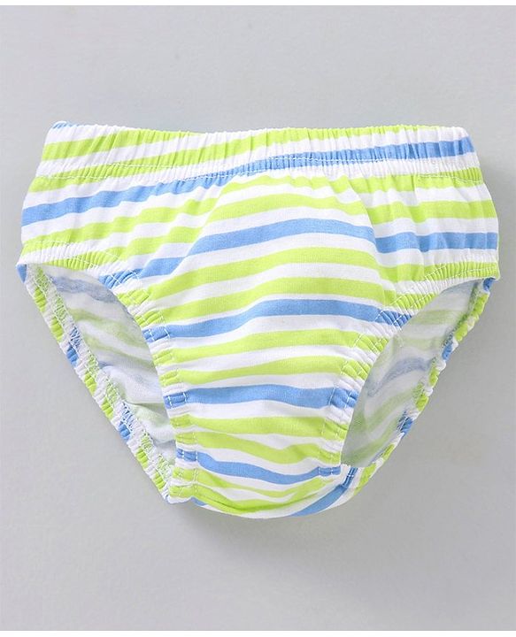 Babyhug 100% Cotton Briefs Football Print Pack of 3 - Blue Green