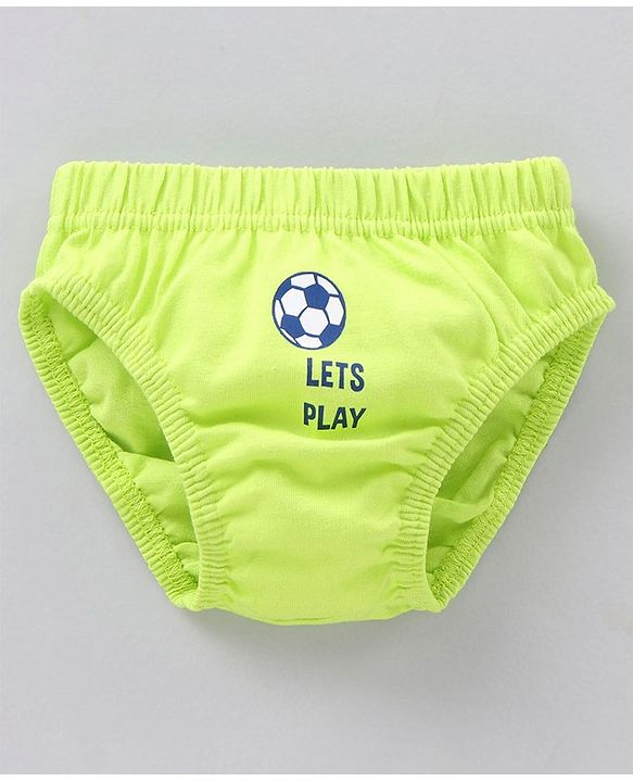 Babyhug 100% Cotton Briefs Football Print Pack of 3 - Blue Green