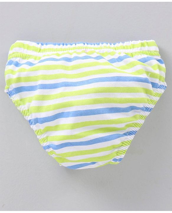 Babyhug 100% Cotton Briefs Football Print Pack of 3 - Blue Green