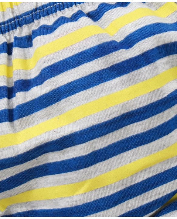 Babyhug Antibacterial Cotton Briefs Printed Pack of 3- Blue Yellow