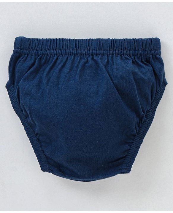 Babyhug Antibacterial Cotton Briefs Rocket And Star Print Pack Of 3 - Blue Orange