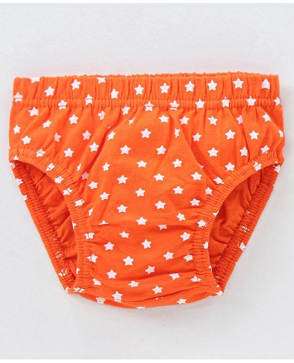 Babyhug Antibacterial Cotton Briefs Rocket And Star Print Pack Of 3 - Blue Orange