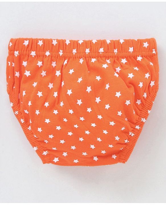 Babyhug Antibacterial Cotton Briefs Rocket And Star Print Pack Of 3 - Blue Orange