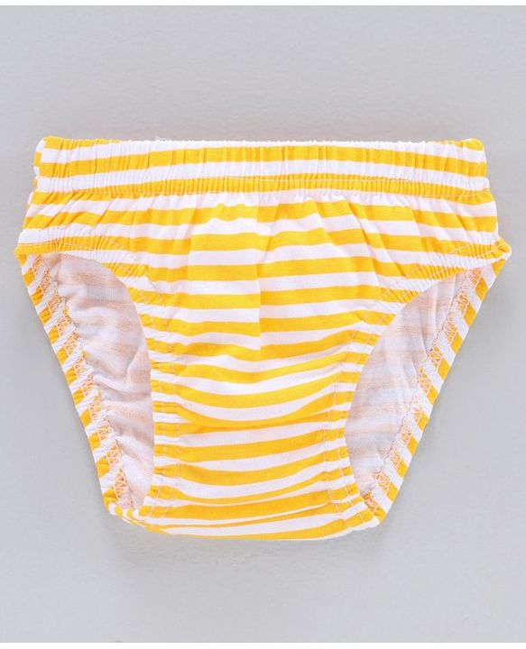 Babyhug Cotton Antibacterial Briefs Pack of 3 - Blue Yellow White
