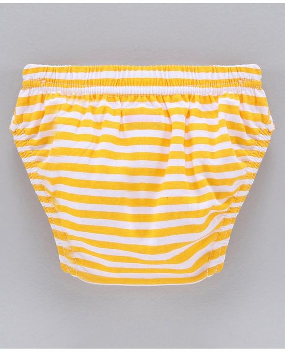 Babyhug Cotton Antibacterial Briefs Pack of 3 - Blue Yellow White