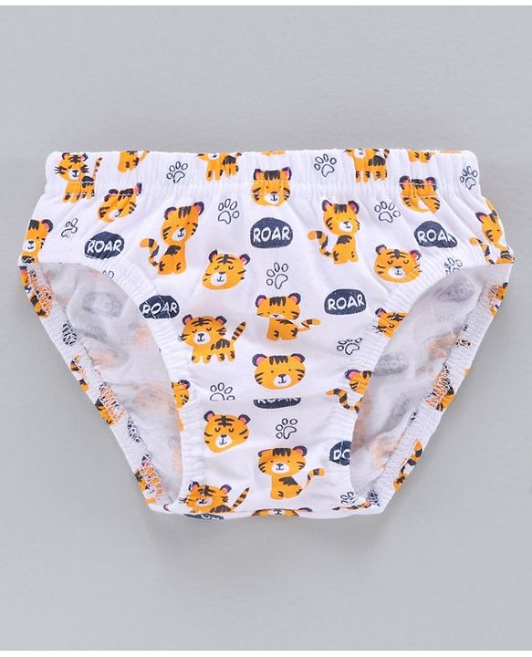 Babyhug Cotton Antibacterial Briefs Pack of 3 - Blue Yellow White